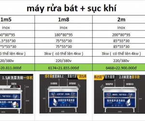 Máy rửa bát sục khí - new